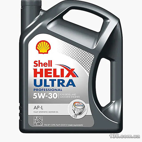 Моторное масло синтетическое Shell Helix Ultra Professional AP-L 5W-30 — 5 л