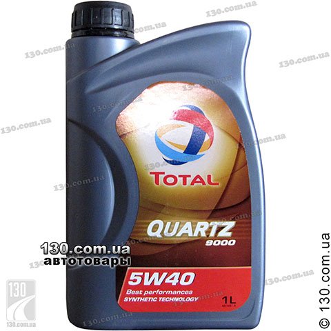 Моторное масло синтетическое Total Quartz 9000 5W-40 — 1 л для легковых автомобилей