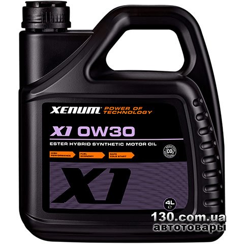 Synthetic motor oil XENUM X1 0W30 Ester Hybrid — 4 l
