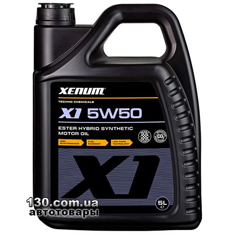 XENUM X1 5W50 Ester Hybrid — моторне мастило синтетичне — 5 л