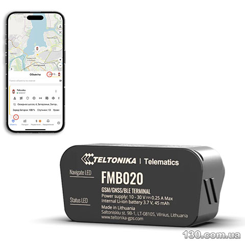 Teltonika FMB020 — автомобильный GPS трекер миниатюрный с Bluetooth и подключением в OBD-II разъем