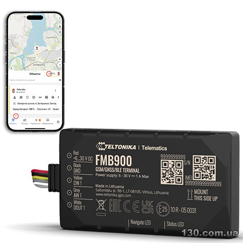 Teltonika FMB900 — автомобильный GPS трекер с Bluetooth