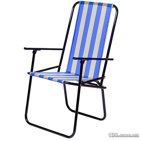 Складное кресло Time Eco Дачний (4820183480088BLUE) голубое в полоску