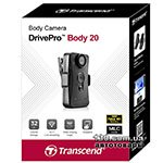 Нагрудный видеорегистратор Transcend DrivePro Body 20 (TS32GDPB20A) 32 ГБ памяти, Wi-Fi