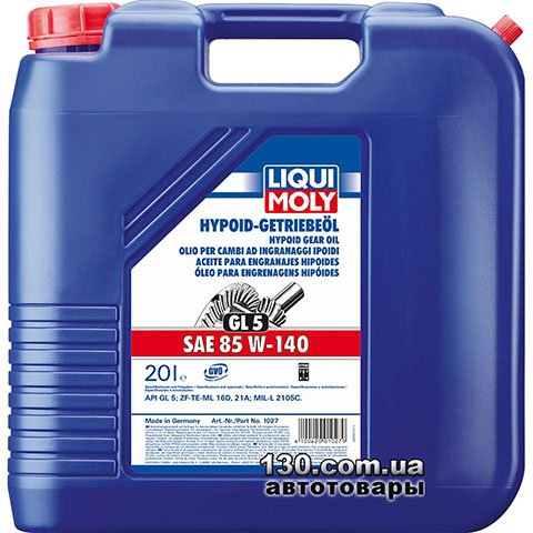 Liqui Moly Hypoid-Getriebeoil GL5 85W-140 — трансмиссионное масло — 20 л