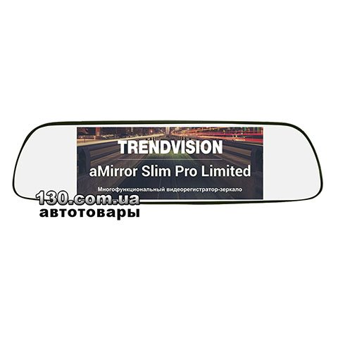 TrendVision aMirror Slim Pro Limited — зеркало с видеорегистратором накладное с дисплеем 7" на Android с 3G, Wi-Fi, CPL-фильтром, GPS, Blue…