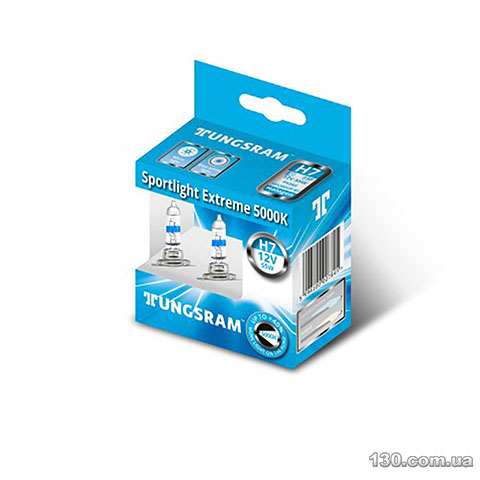 Tungsram H7 55W 12V Sportlight Extreme 5000K — automotive halogen bulb