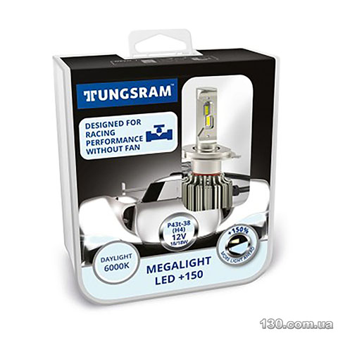 Tungsram Megalight LED +200 12V H4 24W 6000K — светодиодные автолампы (комплект)