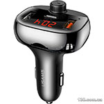 Car charger Usams US-CC143 C25 50W 2A+C 3 Ports Digital Display Wireless FM Car Charger Black CC143TC01