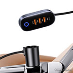Автомобильное зарядное устройство Usams US-CC161Car Charger 3USB + Type-C 156W With Cigarette Lighter Black CC161CC01