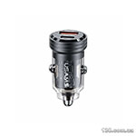 Автомобільний зарядний пристрій Usams US-CC175 C35 45W Aluminum Alloy Transparent A+C Mini Car Charger CC175CC01