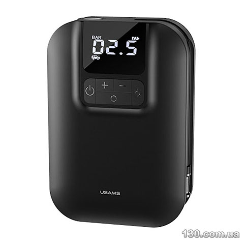 Компресор автомобільний (насос) Usams US-ZB215 Mini Car Air Pump 5000mAh Black CQBZB21501