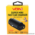 Автомобильное зарядное устройство VOIN C-30160Q 30W, 1USB QC4.0 12/24V (4.5V*5A, 5V*4.5A, 9V*3A,12V*2.5A)