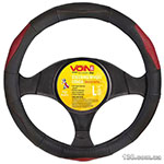 Steering wheel cover VOIN VLOD-L285 BK/RD L