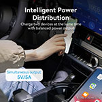 Автомобільний зарядний пристрій Vention Two-Port USB A+A (30/30) Car Charger Gray Mini Style Aluminium Alloy Type FFEH0