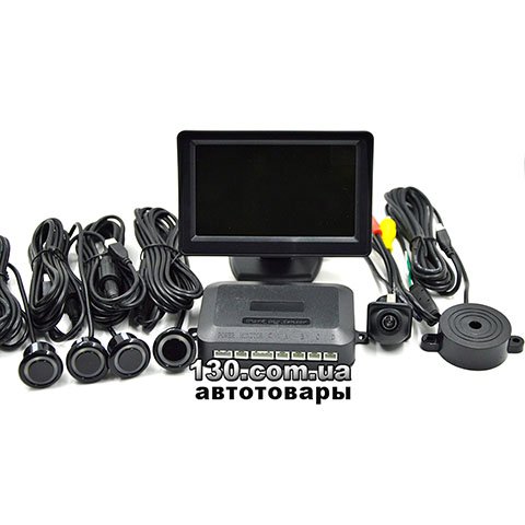 Mitsumi XD-035 Video — video parktronic 4 sensors, monitor + camera (black sensors)