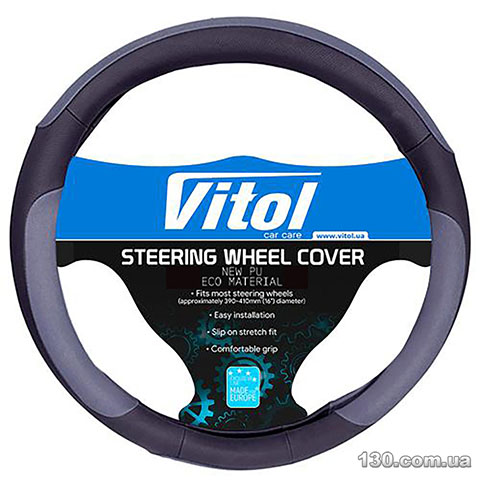 Steering wheel cover Vitol 17023 GY L