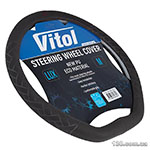 Steering wheel cover Vitol VLOD-ALF2822 BK M