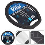 Steering wheel cover Vitol VLOD-ALF2822 BK M