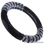 Steering wheel cover Vitol VLOD-F95 BK/GY M