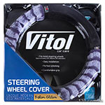 Steering wheel cover Vitol VLOD-F95 BK/PRL M