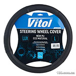 Steering wheel cover Vitol VLOD-HC15 Bk L