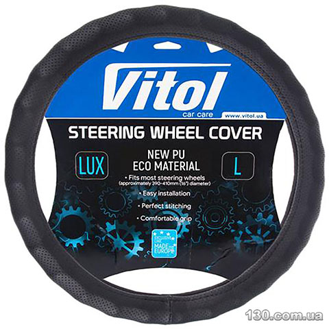 Steering wheel cover Vitol VLOD-NPU892 BK L