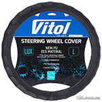 Steering wheel cover Vitol VLOD-NPU892 BK L