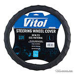 Steering wheel cover Vitol VLOD-W171 Bk L