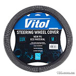 Steering wheel cover Vitol VLOD-W207F Bk M