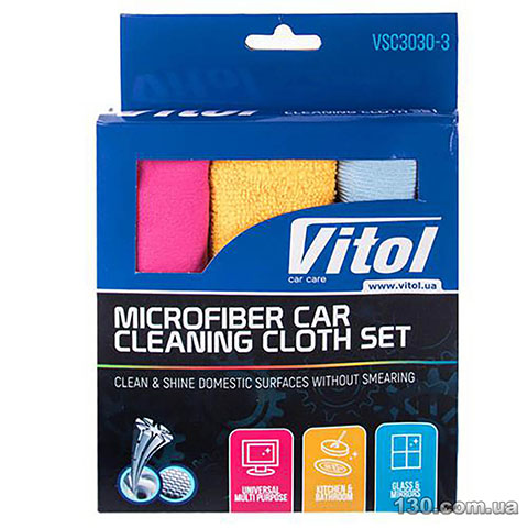 Microfibre cloth set Vitol VSC3030-3