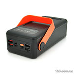 Повербанк Voltronic 1705-3 12000 mAh Solar, Input:5V/1A(microUSB), Output:5V/2, 1А(2хUSB), rubberized case, Black, BOX