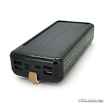 Повербанк Voltronic 1705-4 12000 mAh Solar, (5V/200mA), 2xUSB, 5V/1A/2.1A, USB <-> microUSB, Black, Corton BOX