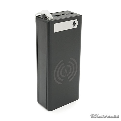 Power bank Voltronic L10 Flashlight, Output: 5V-2A, Micro-USB, Type-C, Digital display, ABS, PVC, Black, BOX