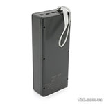 Power bank Voltronic L10 Flashlight, Output: 5V-2A, Micro-USB, Type-C, Digital display, ABS, PVC, Black, BOX