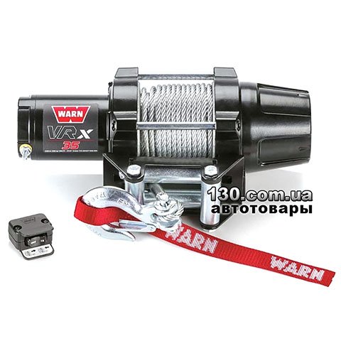 WARN VRX 35 — лебідка 12В, ролики з тросом 15 м, 1,58 т