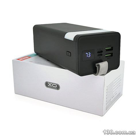 Power bank XO XO-PR157 40000 mAh, flashlight, Input:DC5.0V/2.5A, 9V/2A, 12V/1.5A (Micro, Type-C, Lightning), Output: 5V/3A, 9V/2A, 12V/1, 5A(3USB, Type-C), Q24, Black